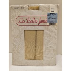 Vintage sheer With Gold Seam contrast seamed Pantyhose Medium